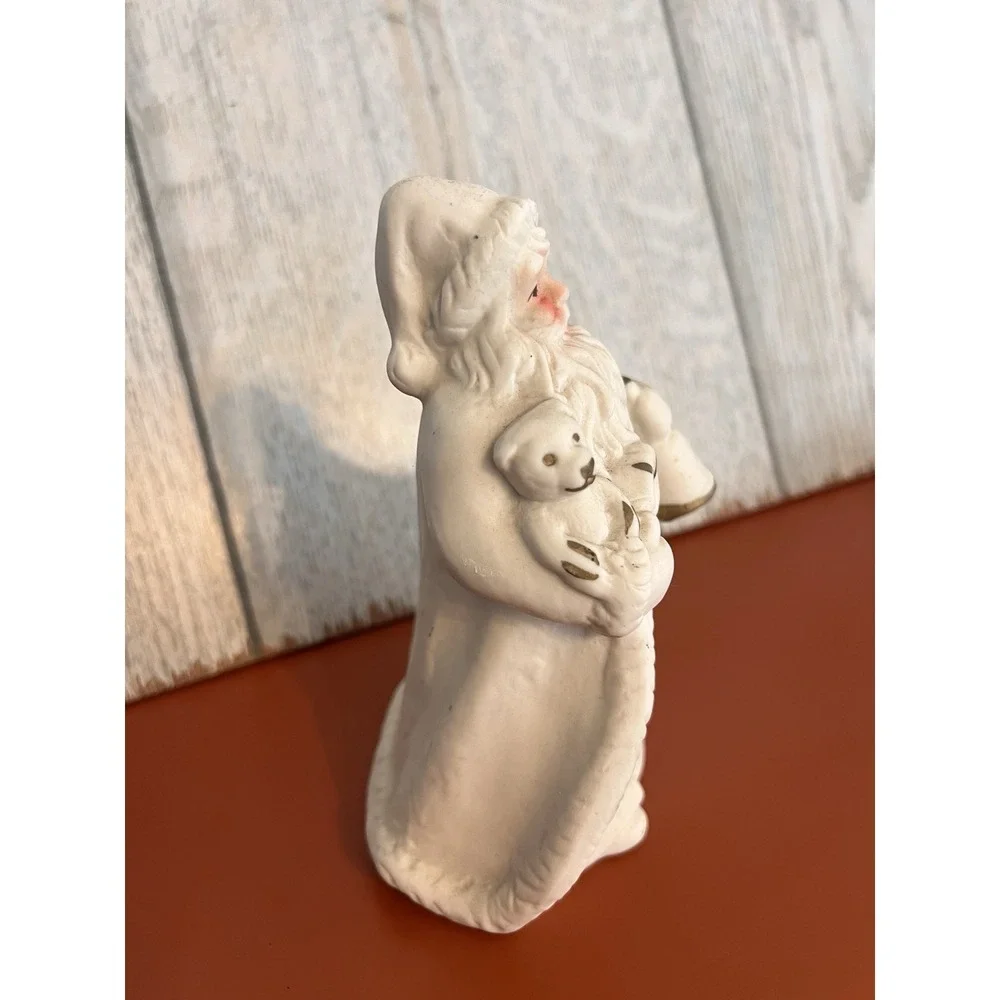Vintage K's Collection Santa Figurine Porcelain with Gold Accents 6.75